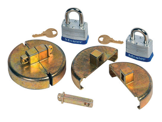 Drum Lock Set for Plastic Drums, 2 units fit 2" bung, 2 lock bars. 2 padlocks - SolventWaste.com