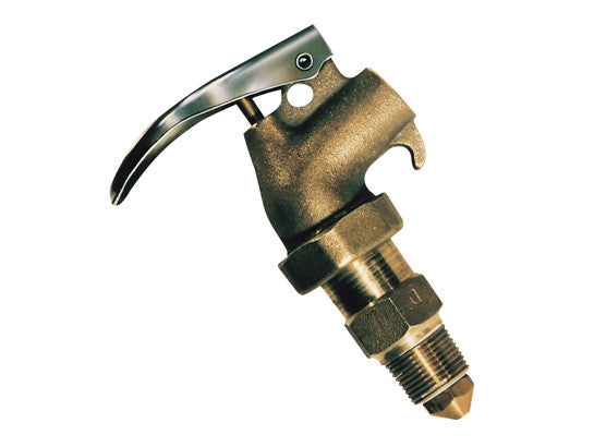 Brass Safety Drum Faucet, internal Flame Arrester, Adjustable, 3/4" NPT bung - SolventWaste.com