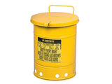 Oily Waste Can, 10 gallon (34L), hand-operated cover - SolventWaste.com
