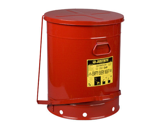 Oily Waste Can, 21 gallon (80L), foot-operated self-closing cover - SolventWaste.com