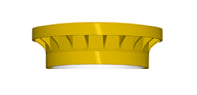 45mm SECUREgrasp® cap, Yellow, PP - SolventWaste.com