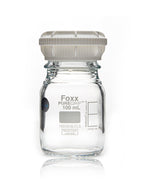 PUREGRIP® Bottles - Reagent - Transparent  Graduated with GL45 Screw Cap and Pouring Ring - 100 mL - 10/case - SolventWaste.com