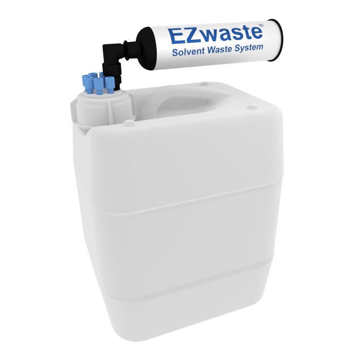 EZWaste UN/DOT Filter Kit, VersaCap 51S, 6 ports for 1/16" OD Tubing with 10L Container - SolventWaste.com