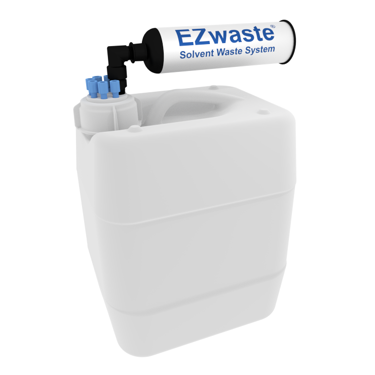 EZWaste UN/DOT Filter Kit, VersaCap 51S, 6 ports for 1/8" OD Tubing with 10L Container - SolventWaste.com
