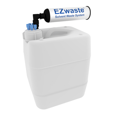 EZWaste UN/DOT Filter Kit, VersaCap 51S, 6 ports for 1/8" OD Tubing with 10L Container - SolventWaste.com