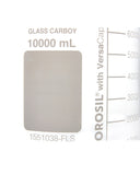 PUREGRIP® Glass Carboys - Round - Clear - 83B VersaCap® - 10 L - 1/EA - SolventWaste.com