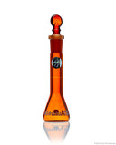 Amber Volumetric Flask - Wide Neck - With Glass I/C Stopper - Class A - Ind Cert 10 mL - SolventWaste.com
