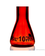Amber Volumetric Flask - Wide Neck - With Glass I/C Stopper - Class A with Batch certificate - 10 mL - SolventWaste.com