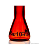 Amber Volumetric Flask - Wide Neck - With Glass I/C Stopper - Class A with Batch certificate - 10 mL - SolventWaste.com