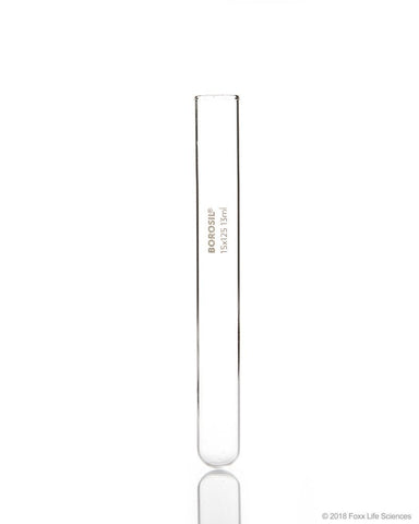 Borosil® Test Tubes without RIM 15*150 Borosilicate 3.3 ISO 4142 15ml - SolventWaste.com