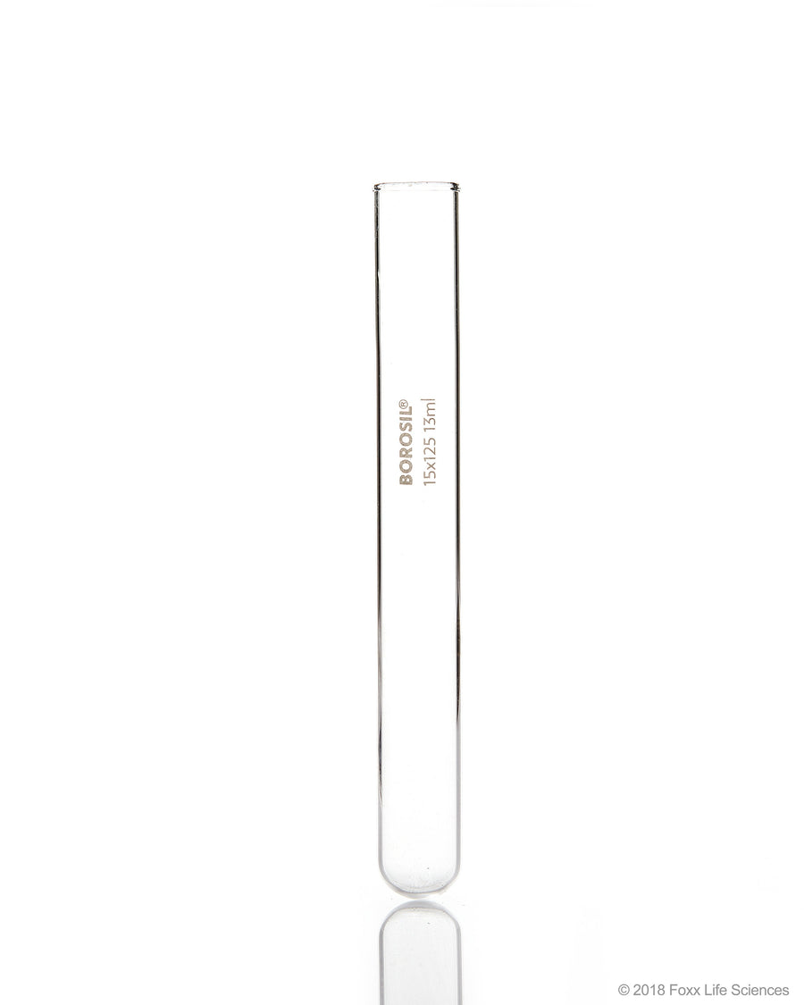 Test Tubes without RIM 15*125 Borosilicate 3.3 ISO 4142 13ml  CS/800 - SolventWaste.com
