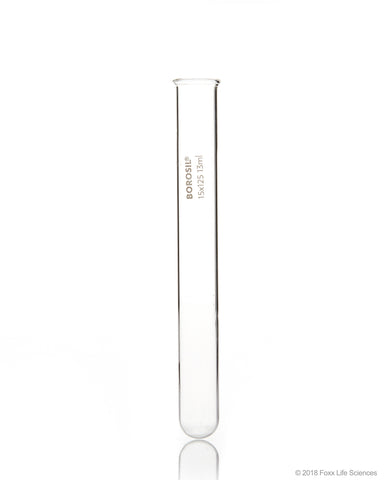 Borosil Test Tubes with Rim 15*125 Borosilicate ISO 4142 - 13 mL - CS/800 - SolventWaste.com