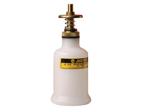 DISPENSING CAN, NONMETALLIC, WITH BRASS DISPENSER VALVES, 4 OUNCES - SolventWaste.com