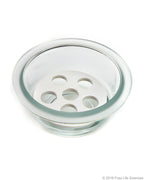 Borosil® Desiccator With Cover and Porcelain Plate - Plastic Knob - Borosilicate Glass 150 mm CS/1 - SolventWaste.com