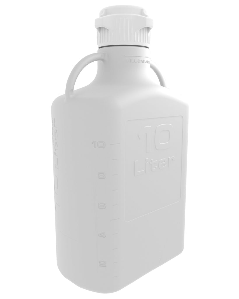 10L HDPE Carboy with 83mm Cap - SolventWaste.com