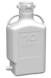 10L HDPE Carboy with 83mm Cap and Spigot - SolventWaste.com