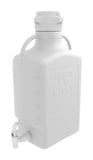 10L HDPE Carboy with 83mm Cap and Spigot - SolventWaste.com