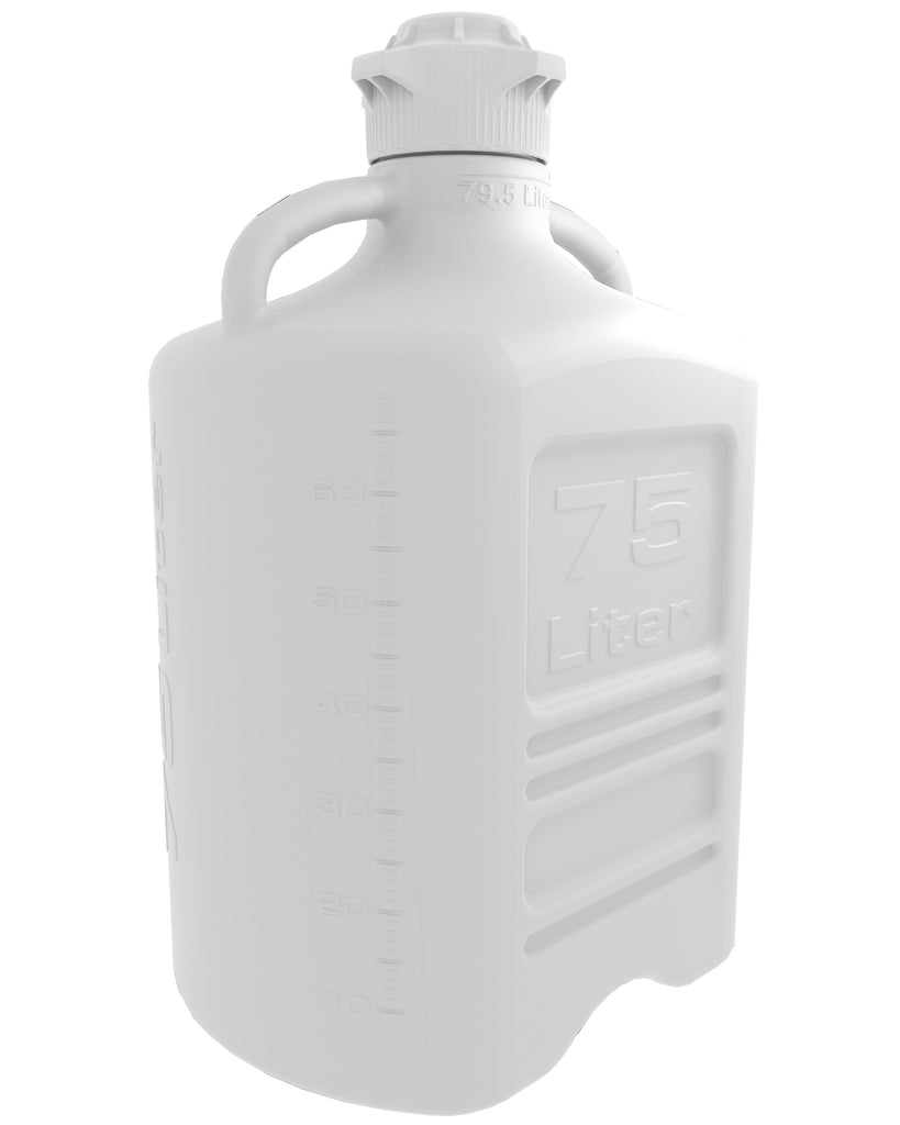 75L HDPE Carboy with 120mm Cap - SolventWaste.com