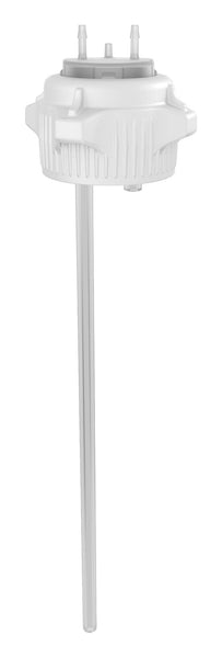 Open Top VersaCap® 53mm with Molded 1/8" HB Adapter and Tubing - SolventWaste.com
