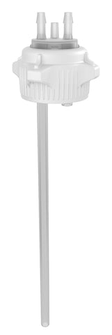 Open Top VersaCap® 53mm with Molded 1/4" HB Adapter and Tubing - SolventWaste.com