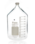 PUREGRIP® Bottles - Reagent - Transparent  Graduated with GL45 Screw Cap and Pouring Ring - 20000mL - 1EA - SolventWaste.com