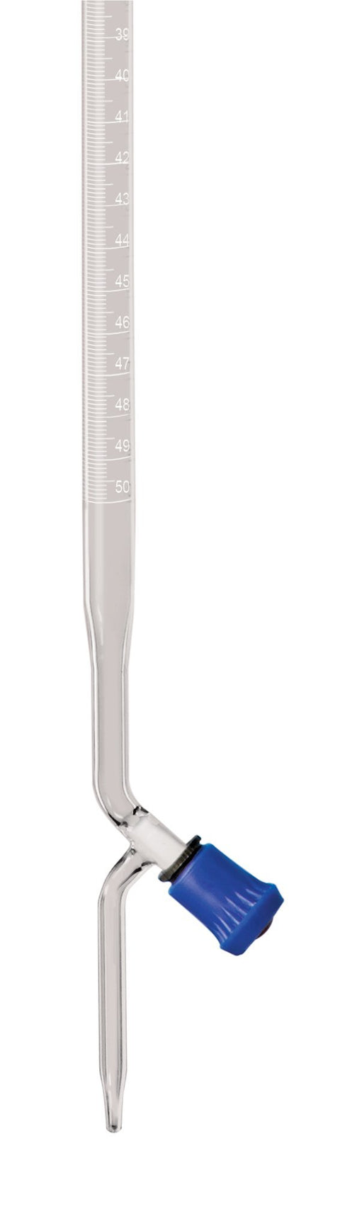 Borosil® Burettes - Class A - Boroflo PTFE Screw Thread - 10mL x 0.05mL - Indiv. Cert - 5/CS - SolventWaste.com