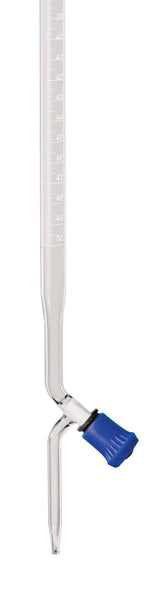 Borosil® Burettes - Class B - Boroflo PTFE Screw Thread - 50mL x 0.10mL - CS/5 - SolventWaste.com