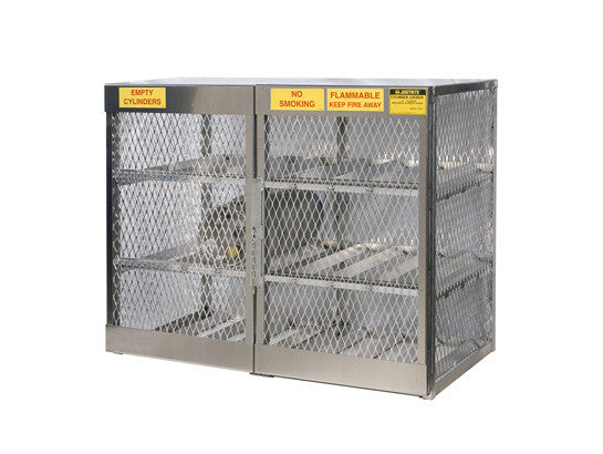 Cylinder locker for safe storage of 12 horizontal 20 or 33-lb. LPG cylinders - SolventWaste.com