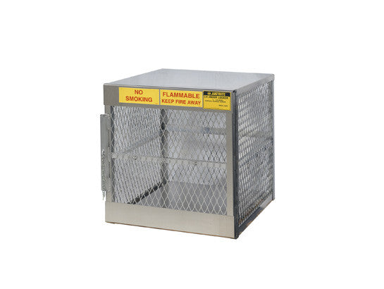 Cylinder locker for safe storage of 4 vertical 20 or 33-lb. LPG cylinders - SolventWaste.com