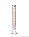 Graduated Measuring Cylinder Hexagonal Base - 250 mL Borosilicate - CS/5 - SolventWaste.com