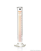 Graduated Measuring Cylinder Hexagonal Base - 250 mL Borosilicate - CS/5 - SolventWaste.com