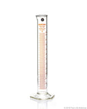 Graduated Measuring Cylinder Hexagonal Base - 250 mL Borosilicate - CS/5 - SolventWaste.com