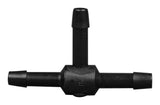 T Connector Fitting Pack, Polyethylene, 1/8" Hose Barb x 1/8" Hose Barb to 1/8" Hose Barb, 10/pk - SolventWaste.com