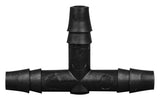 T Connector Fitting Pack, Polyethylene, 1/4" Hose Barb x 1/4" Hose Barb to 1/4" Hose Barb, 10/pk - SolventWaste.com