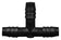 T Connector Fitting Pack, Polyethylene, 3/8" Hose Barb x 3/8" Hose Barb to 3/8" Hose Barb, 10/pk