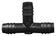 T Connector Fitting Pack, Polyethylene, 1/2" Hose Barb x 1/2" Hose Barb to 1/2" Hose Barb, 100/pk