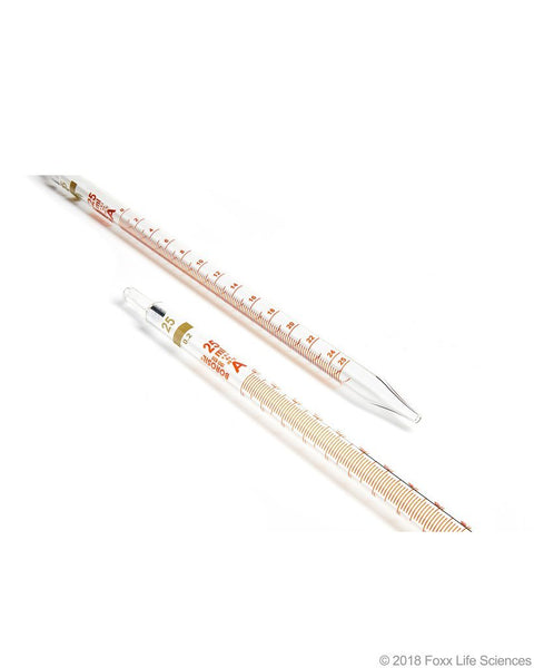 Borosil Graduated Mohr Pipette Class A Batch Certificate - ISO 835 -  Ind Cert 25mL - SolventWaste.com