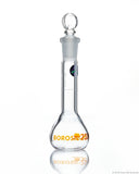 Volumetric Flask - Wide Neck - With Glass I/C Stopper - Class A with Batch certificate - 25 mL - SolventWaste.com