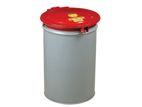 Drum Cover with Vent and Gasket for 55-gallon (200L) drum, self-close, steel - SolventWaste.com