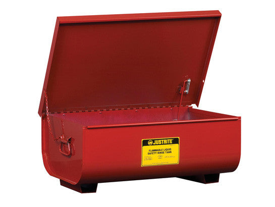 Rinse Tank, Benchtop, 11 gallon, lift-and-latch cover with fusible link, drain plug, Steel - SolventWaste.com