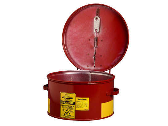 Dip Tank for cleaning parts, 1 gallon, manual cover w/fusible link in case of fire, Steel - SolventWaste.com