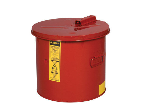 Dip Tank for cleaning parts, 3.5 gal, manual cover w/fusible link, optnl parts basket, Steel - SolventWaste.com