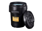 Dual purpose Overpack/Salvage Drum, 95-gallon sump capacity, polyethylene, Black - SolventWaste.com