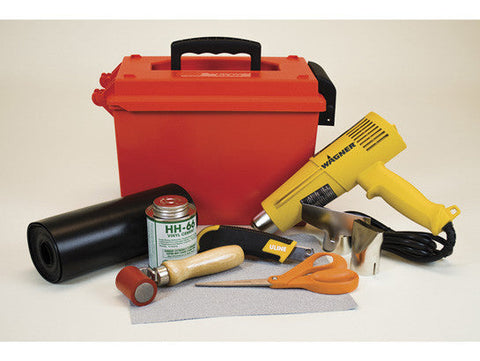 MODIFIED PVC COATED FABRIC REPAIR KIT WITH HEAT GUN - SolventWaste.com