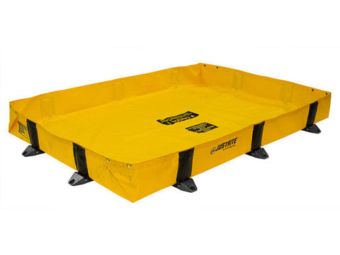 RIGID-LOCK QUICKBERM® LITE, DIMS. 4'W x 8'L x 8"H, CAP. 159 GALS - SolventWaste.com