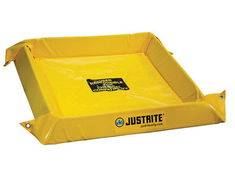 MAINTENANCE SPILL BERM, DIMS. 6'W x 6'L x 4"H, CAP. 90 GALS - SolventWaste.com