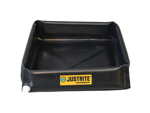 MINI-BERM FLEX TRAY, DIMS. 3'W x 3'L x 6"H, CAP. 30 GALS - SolventWaste.com