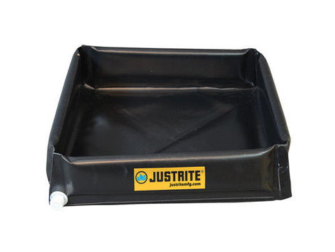 MINI-BERM FLEX TRAY, DIMS. 4'W x 4'L x 6"H, CAP. 55 GALS. - SolventWaste.com