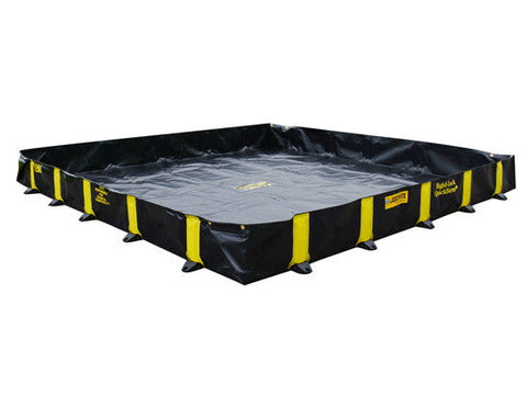 RIGID-LOCK QUICKBERM®, DIMS. 10'W x 10'L x 12"H, CAP. 745 GALS. - SolventWaste.com