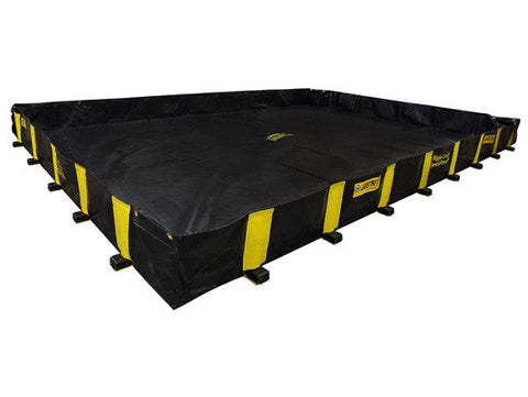 RIGID-LOCK QUICKBERM®, DIMS. 12'W x 20'L x 12"H, CAP. 1795 GALS. - SolventWaste.com